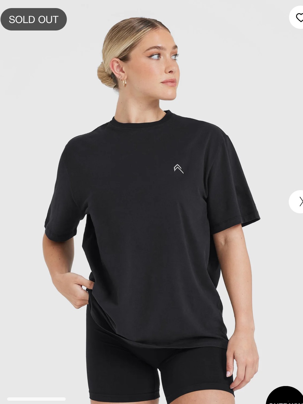 Oner Active Classic Oversized Lightweight T-Shirt Black Size L